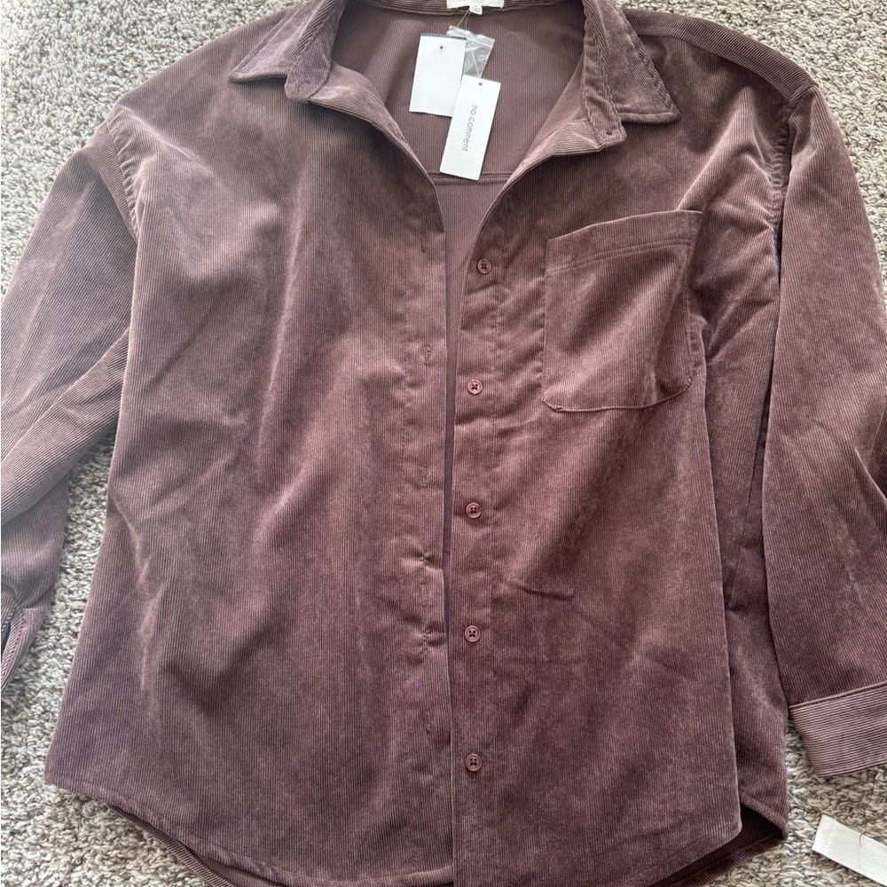 No Comment Mauve Ribbed Top - Dusty Rose